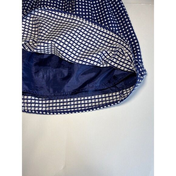 Dina Be Women’s Pleated Navy Mini Skirt White “X” or Crosses Size Small - Picture 7 of 7